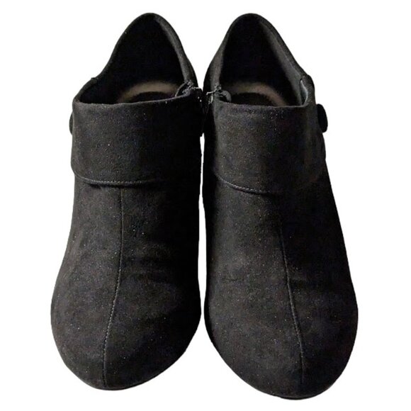 Amelia Grace Women Black Fabric Upper Zipper Closure Ankle Booties Size 8.5 NWOB - Picture 5 of 7